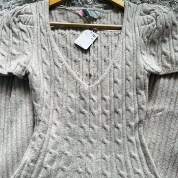 FREE PEOPLE Madsen Midi Dress / Oatmilk NWT - (S) - Picture 5 of 7